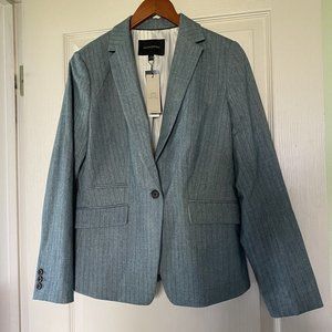 Banana Republic Teal Herring Bone Jacket Size 6